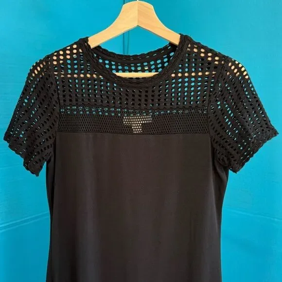 Michael Kors Women's Eyelet Cutout Dress Black Size S - Picture 3 of 15